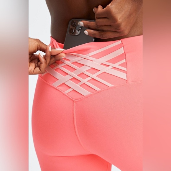 *NWT* Fabletics Boost PowerHold® High-Waisted 7/8 Legging - Sorbet/Seashell - Picture 2 of 7